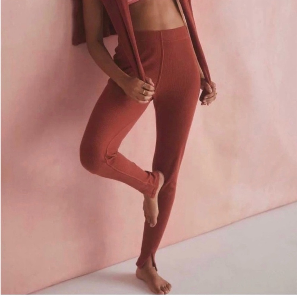 Free People Brown Leggings with Fitted Silhouette